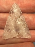 SUPERB Semi-Translucent Quartz Crystalline Triangle Point, 1 3/8