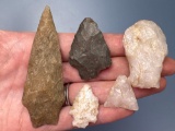 Lot of 5 Points, x1 NICE 3 1/8