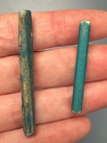 RARE 1500's Nueva Cadiz Beads (2), Longest is 2