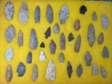 35 Nice Points, Arrowheads, Found in Jim Thorpe Area in Pennsylvania, Longest is 3 1/8