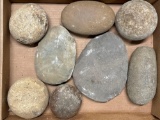 Lot of Grinding Stones, Manos, Found in Moorestown, New Jersey, Longest is 7 1/4