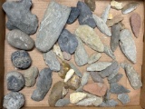 Lot of Axes, Arrowheads, Tools, Found in Burlington Co., New Jersey along Saylors Pond Road, Longest