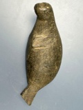Carved Steatite Seal, Eskimo Piece, Measures 3 3/4