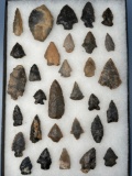 Large Lot of 31 Mainly Ridge and Valley Chert Points, Found in North Carolina, Longest is 2 1/2