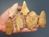 Lot of 6 Nice Points Found in Mississippi, Longest is 2 3/4