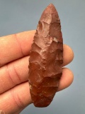 Red Jasper Agate Basin Paleo Point, Found in Southeastern PA, 1/4