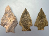 x3 Transitional Points, Susquehanna Broads, Found in York Co., PA, Longest is 2 1/4
