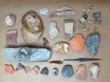 Lot of Various Blades, Pottery, Beads, Western US, Longest is 5 1/4