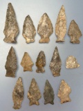 14 Transitional Points, Fishtails, Frost Island, Etc, Longest is 2 5/8