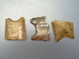 IMPRESSIVE x3 Fluted Clovis Heartbreakers, Found in New York, Longest is 1 1/8