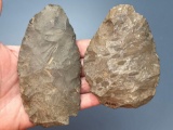 Large Blades, Onondaga and Esopus Chert, Found in Eastern New York, Largest is 4 1/2