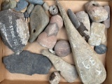 Lot of Various Stone Tools, Soapstone, Some Geofacts, Longest is 13