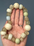 Strand of 25 Early Trade Beads including Wire Wounds from 1700's, Origin Unknown, Ex: Dean Thomas Co