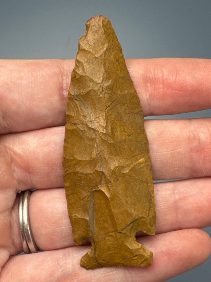 THIN 2 5/8" Jasper Jacks Reef Point, Heat Treated Tip, Found in Berks Co., PA