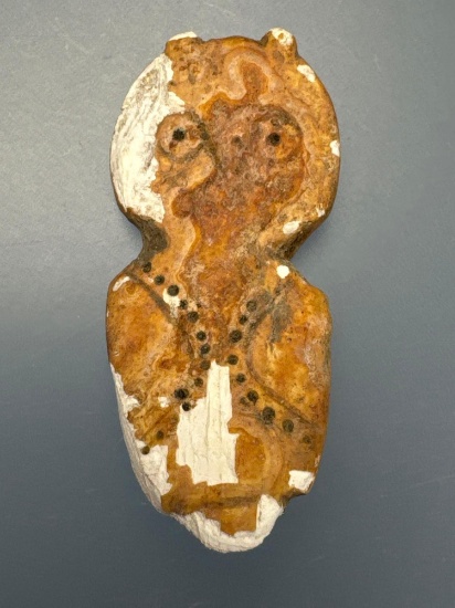 HIGHLIGHT 1 3/4" Shell Owl Effigy, Found on Leibhart Site, Susquehannock, Ex: Glen Henry, Tshudy