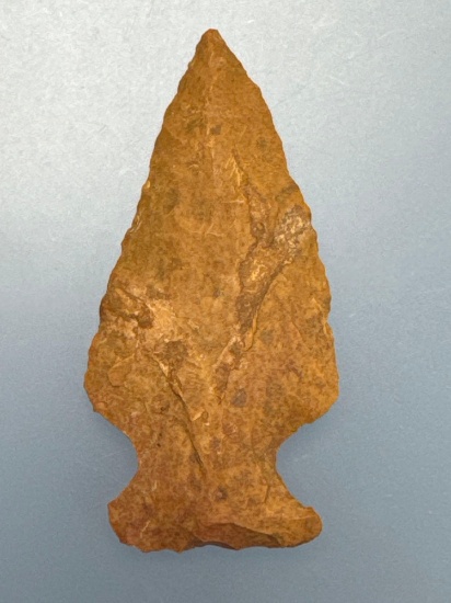 2" Well Made Jasper Side Notch Point, Possibly Transitional, Found in Pennsylvania