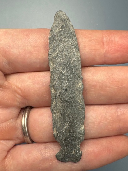 2" Slender Side Notch Point, Unique Example, Rhyolite, Found in Pennsylvania