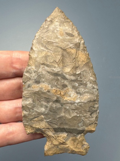 LARGE 4 1/4" Onondaga Chert Corner Notch Point, Ex: Iron Horse Mickey Taylor