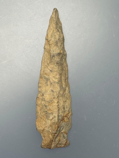 3 1/2" Newmanstown Stemmed Point, Argillite, Found in New York