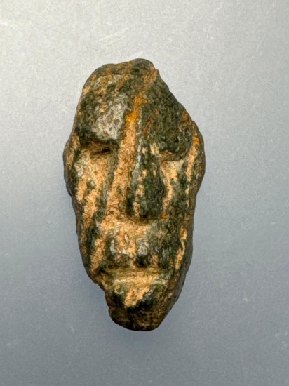 HIGHLIGHT Steatite Susquehannock Maskette, 1 3/16", Found on Lower (Byrd) Leibhart Site, York Co.,