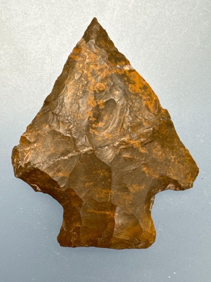NICE 1 7/8" Chocolate Brown Jasper/Orange Speckles, Found along Perkiomen Creek, Mont. Co., PA