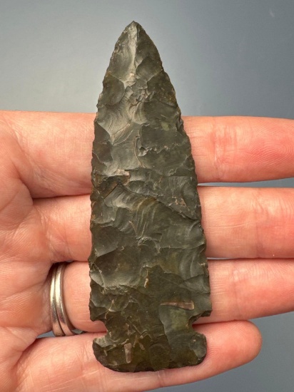 RARE 3 1/8" Coxsackie Sidenotch Point, Found on Kiantone Village Site, Weis Davis Farm, NY