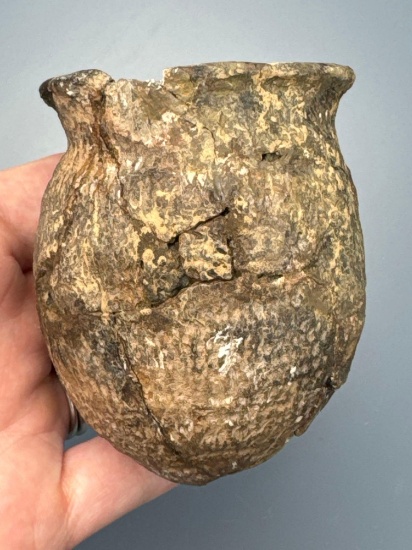 SUPERB Point Peninsula Pottery Vessel, Found in a Rock Shelter, Salina, Onondaga Co., NY Restoration