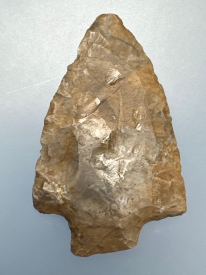 2 1/2" Onondaga Chert Stem Point, Found in Allegheny Co., NY, Ex: Lang, Mickey Taylor