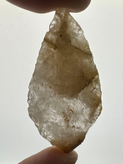 1 3/4" FINE Quartz Crystalline Piscataway Point, Found in Salem Co., NJ