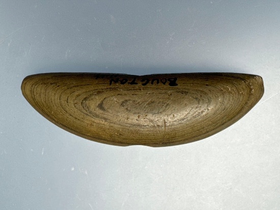 3 1/4" Banded Slate Pick Bannerstone, Found on the Boughton Hill Site, Ontario Co., NY