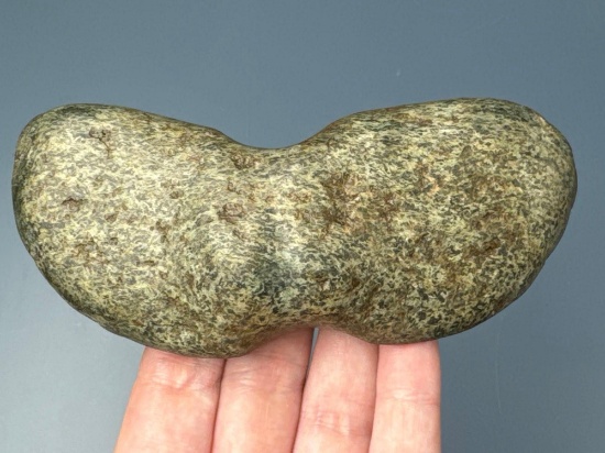 Quality 4 5/9" Tie On Groove Bannerstone, Found in Lancaster Co., PA, Ex: Barry George Collection