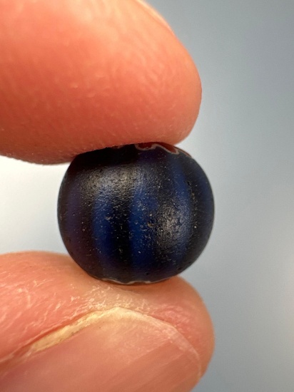 Polychrome Chevron Bead, Susquehannock Found in Washington Boro, Lancaster Co., PA, Ex: Stoner