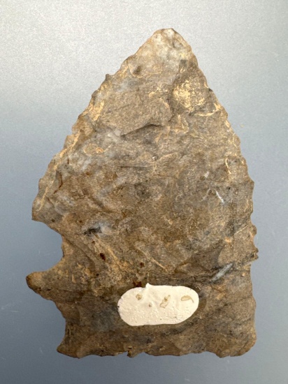 RARE 1 9/16" Onondaga Chert Effigy Point, Found in Pennsylvania, Ex: Amspacher