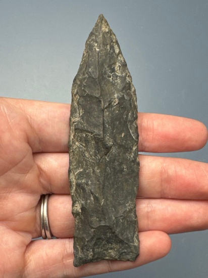 NICE 3 7/8" Rhyolite Fox Creek Lanceolate, Found by Mark Small along Chesapeake Bay in Maryland
