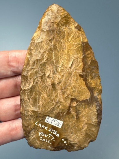 Impressive 4 1/4" Jasper Blade, Nice Example, Found in Great Meadows, NJ, Ex: Youtz