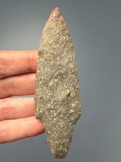 Large 4" Quartzite Poplar Island Spear, Found along the Lower Susquehanna River, PA