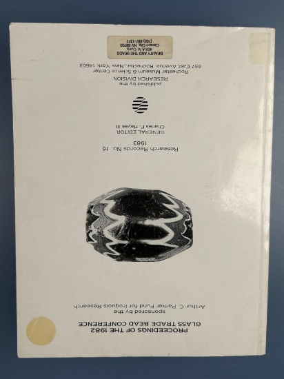 RARE "Proceedings of the 1982 Glass Trade Bead Conference" Charles Hayes III, 1983