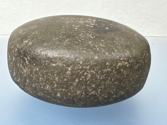 Large 4" Polished Biscuit Discoidal, Found in Carrol Co., Maryland, Ex: Dave Summers Collection