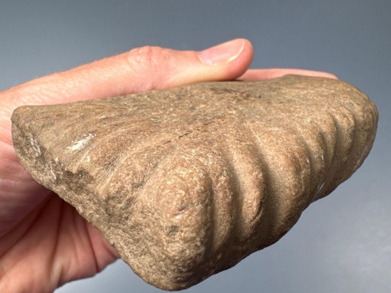3 1/2" Abrading Stone "Sinew Stone", Found in Eastern, NY, Ex: Dave Summers Collection