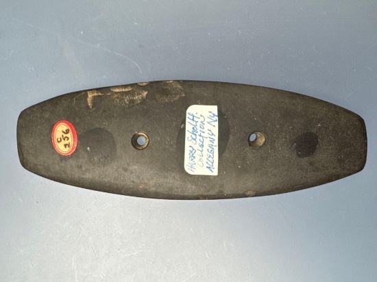 Superb 5 1/8" Slate Gorget w/Incising, Found in Allegheny Co., New York, Ex: Schoff, Mickey Taylor