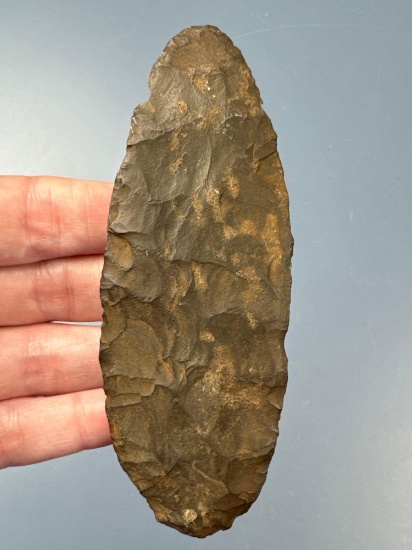 4 1/2" Chert Blade, Nice Flaking, Found in Fort Plain, Montgomery Co., NY along the Mohawk River