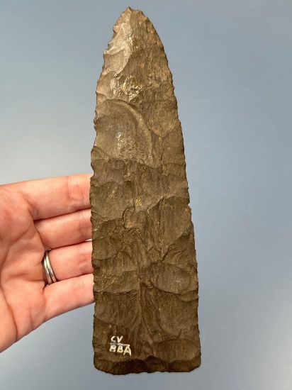 HUGE 7 1/4" Triangular Blade, Esopus Chert, Found on Newton Farm, Norwich, Chenango Co, NY