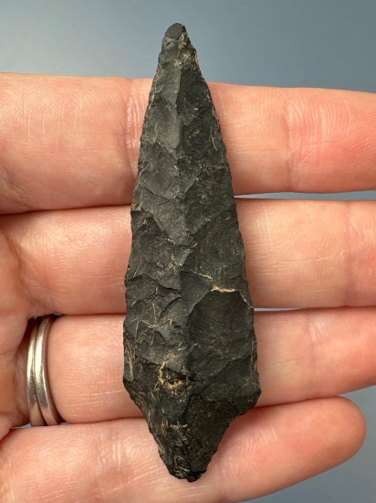 Large 2 5/8" Chert Piscataway Point, Found by Scott King, Mill Creek in New Hope, Bucks Co., PA