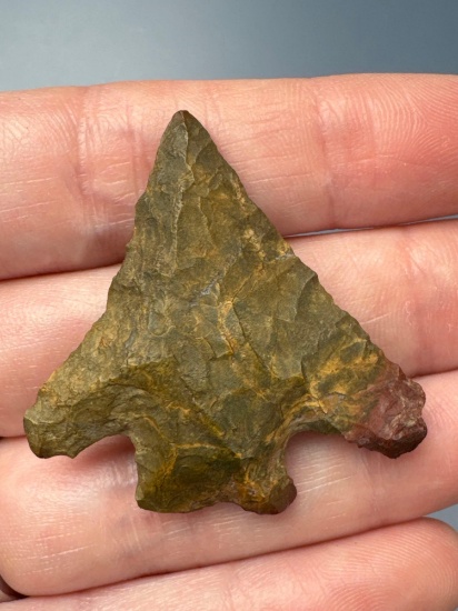 1 5/8" Perkiomen, Heat-Treated Ear, Found in Oley Valley, Berks Co., PA, Ex: Lee Hallman Collection