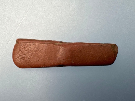 RARE Catlinite Tomahawk Effigy Bead, Found on Boughton Hill Site, NY, Ex: David Summers, Pictured