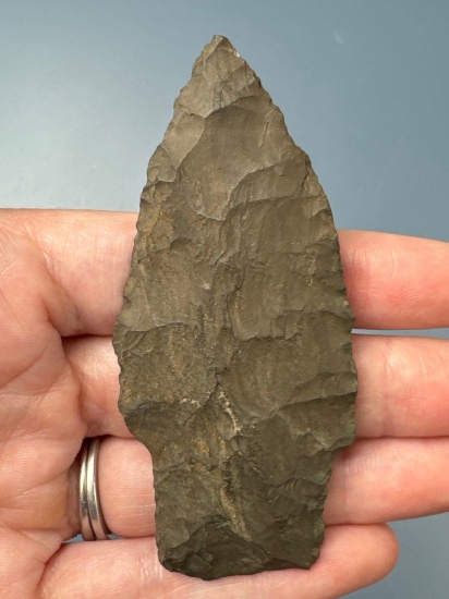 3 14" Esopus Chert Stem Point, Found in NY, Ex: Iron Horse, Mickey Taylor Collection