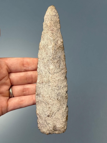 LARGE 6 3/4" Rhyolite Knife Blade, Found in Snyder Co., PA, Ex: Mingle, Mechanicsburg Museum