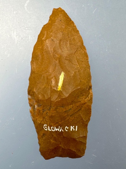 NICE 2 3/8" Jasper Fox Creek Point, Found in Oley Valley, Berks Co., PA, Ex: Cicero