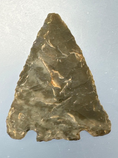 NICE 1 7/8" Erb Basal Notch Point, Chalcedony, THIN, Found in Pennsylvania
