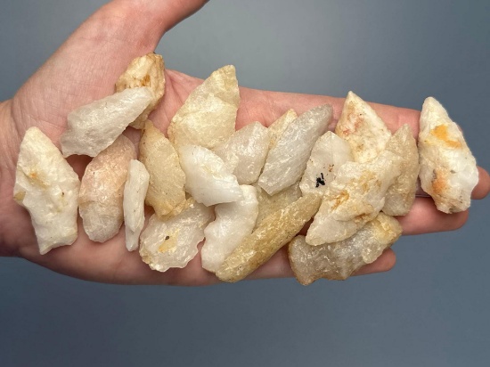 Lot of 20 Various Quartz Points, Found in Maryland and Pennsylvania, Longest is 2"
